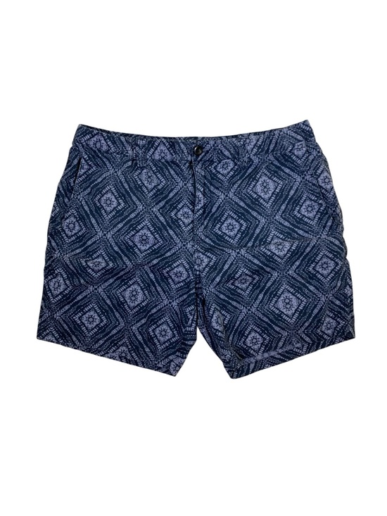 Lucky Brand Other - Lucky Brand Blue Geometric Print Flat Front Chino Shorts 33‎ Casual